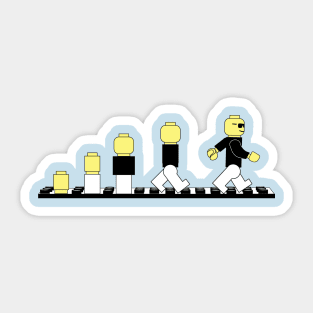 Evolution of Lego Man Sticker